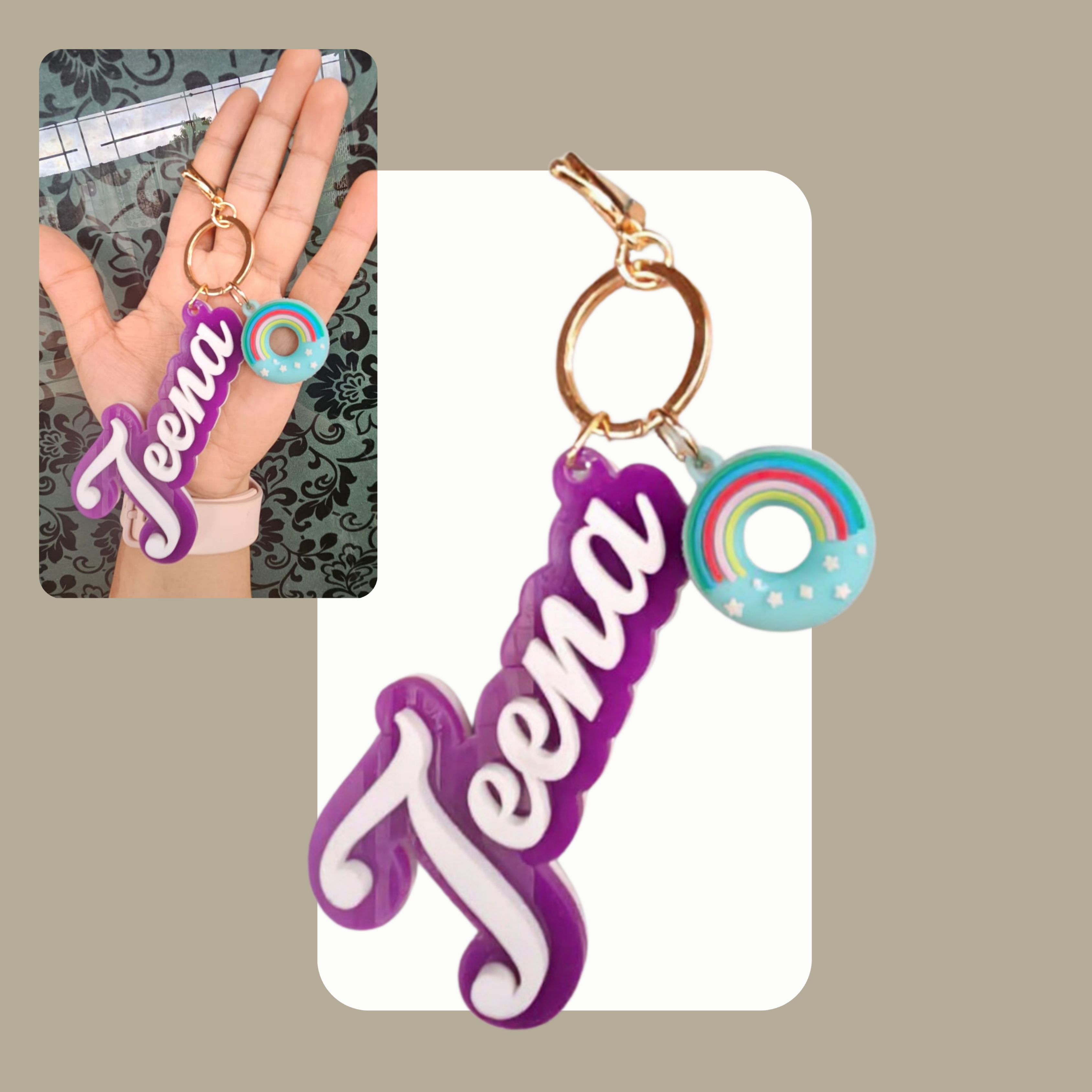 Acrylic name (Cutout) Keychain